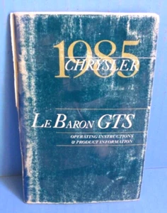 85 1985 Chrysler Lebaron GTS owners manual - Foto 1 di 2