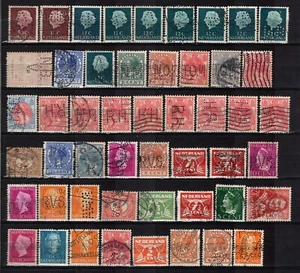 Perfins Collection Used Netherlands 50x Col-5 - Picture 1 of 2