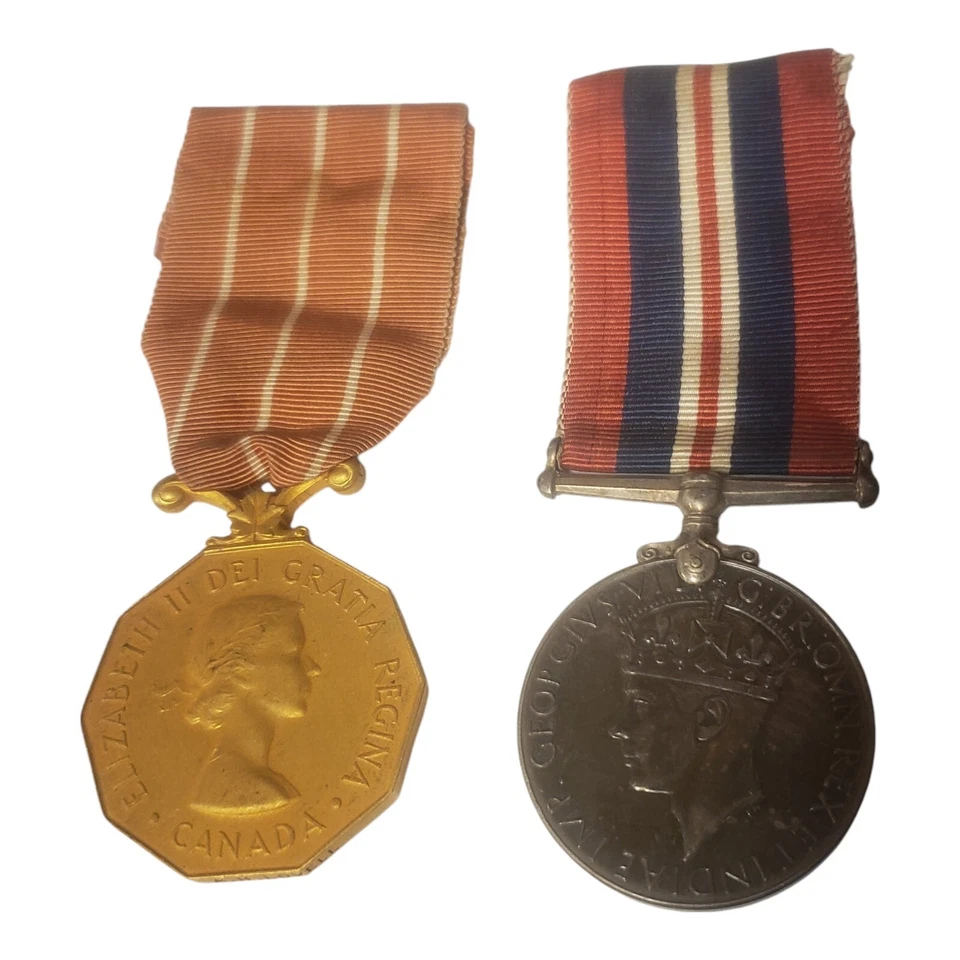WW2 1939-1945 & QEII Canadian Decoration Medal - Matching IDs - Image 1 of 4
