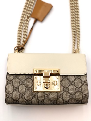 Borsa a tracolla piccola Gucci con lucchetto nuova