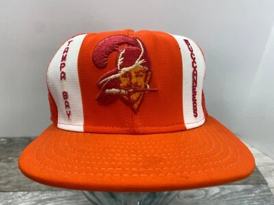 Vintage AJD Lucky Stripes 80’s Tampa Bay Buccaneers hat Snapback creamsicle USA - Image 1 of 4