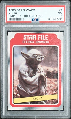 1980 Topps Star Wars Empire Strikes Back #9 Yoda - Rookie  - PSA 7 - Image 1 of 2
