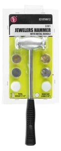 Martello da gioielliere 6 in 1 con manico in metallo e 6 teste intercambiabili di Sona E - Foto 1 di 4