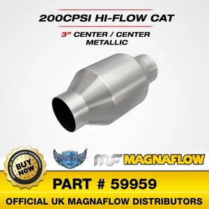 3" 76mm Magnaflow Universal High Flow Sports Cat 200 Cell cpsi 59959 - Picture 1 of 1