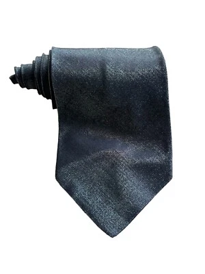 Tie Rack Neck Tie 3.5" Wide 58" Long Blue 100% Silk Made In Italy - Image 1 of 4