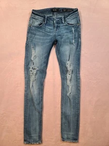 Jeans blu Miss Me Signature vita bassa skinny lavaggio chiaro taglia 24  - Foto 1 di 13