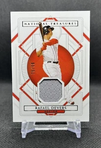 2021 National Treasures RAFAEL DEVERS Game Used Jersey RELIC /99 Red Sox SP - Picture 1 of 3