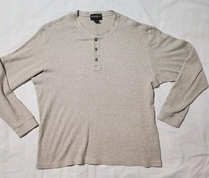 Maglione pullover a maniche lunghe Eddie Bauer cotone marrone chiaro 1/4 lavorato a maglia M - Foto 1 di 5