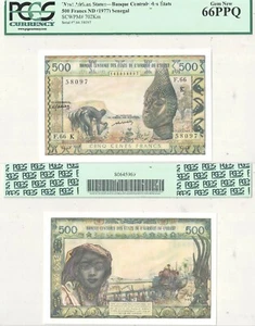 West African States Senegal 500 Francs ND (1977) Issue #702Km PCGS 66PPQ - Picture 1 of 1