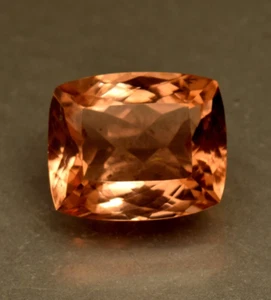 Top Color Peach Morganite 10.20 Ct Certified Cushion Cut Loose Gemstone For Ring - Picture 1 of 5