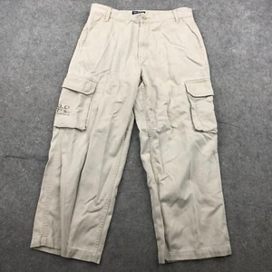 Vintage Ralph Lauren Pants Womens 18 Beige Cargo Pockets Capri Polo Jeans Y2K - Picture 1 of 11