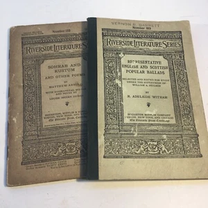 Lot of 2 Antique Literature Booklets, Riverside Literature Series 132 & 183 - Picture 1 of 8