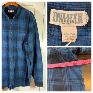 Duluth Trading Co. Camicia a quadri vestibilità rilassata faccende con bottoni 2XLT Cabincore Gorp - Foto 1 di 11
