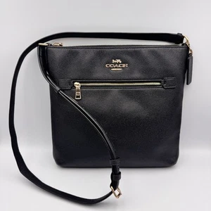 Bolso Coach Rowan File de cuero negro granulado #C1556 - Imagen 1 de 7