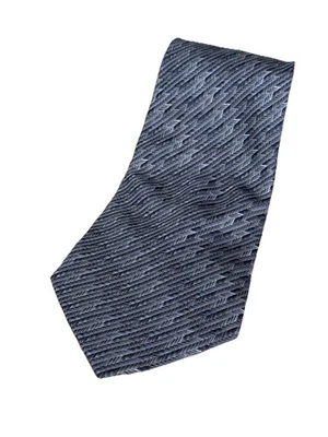 Gravata de seda Joseph & Feiss International prata cinza azul geométrica tecido - Imagem 1 de 4