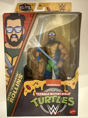 Figura de acción WWE Elite Collection Teenage Mutant Ninja Turtles Seth Rollins Foto 1 de 2