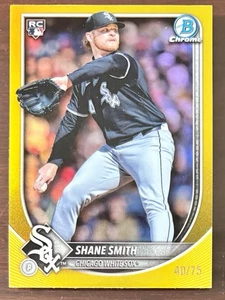 Shane Smith RC/75 REFRACTOR AMARILLO 2025 Bowman cromo #52 Chicago White Sox - Imagen 1 de 2