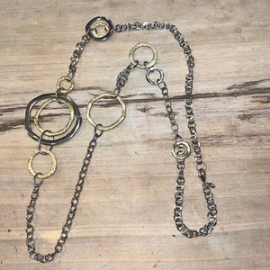 MODERN ESTATE Premier Designs Gold & Silver Tone Chain Necklace 36" - Picture 1 of 7