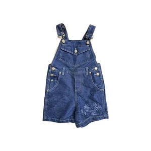 scooby-doo Girls Denim Shortalls 7-8 Blue - Picture 1 of 4