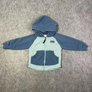 Patagonia Kids Full Zip Long Sleeve Jacket Youth/Boy's Size 2T Blue Cotton Kapok - Picture 1 of 19