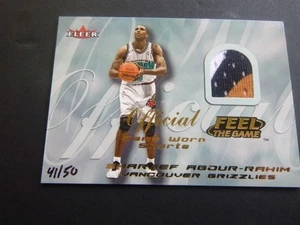 2000-01 Fleer Mystique Feel The Game Gold Game Used Shorts Shareef Abdur-Rahim - Picture 1 of 2