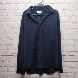 Ministry of Supply Performance Long Sleeve Button Shirt Mens XL Muted Navy Blue - Bild 1 von 8