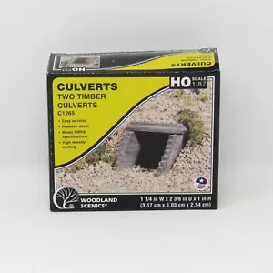 Woodland Scenics C1265 Timber Culverts Kit HO Scale Model Layout Scenery - Picture 1 of 8