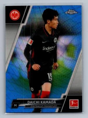 Daichi Kamada 2021-22 Topps Chrome Bundesliga Blue Wave Refractors SN #/150 - Image 1 of 2