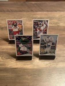 2014 Topps Opening Day Mascot Insert 4 Card Lot Wally Mr Met Fredbird Paws - Picture 1 of 9