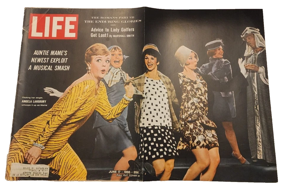 June 17, 1966 LIFE Magazine Angela Landsbury cover Old 60s ad ad FREE SHIPPING - Image 1 of 4