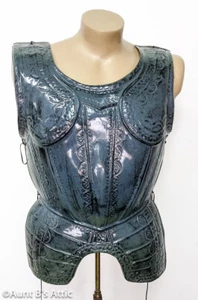 Medieval Knight Adult Gray/Blue Plastic Frontal Costume Chest Armor - Picture 1 of 3