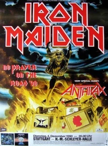 Verkaufe Original Konzertposter Iron Maiden 1990 Stuttgart Schleyerhalle - Bild 1 von 1