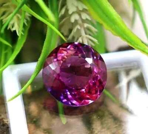 10 Ct Natural  Bi-Color  Sapphire EGL Certified Round Cut Montana Loose Gemstone - Picture 1 of 12