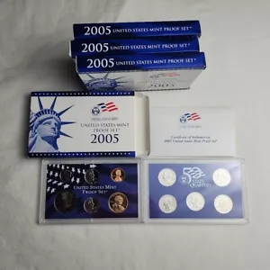 2005 US Mint Clad Proof Set 11 Coins Orginal Box COA - Picture 1 of 3