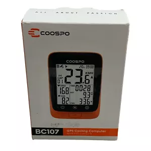 COOSPO Bike Computer Wireless GPS Cycling Computer GPS Bike Tracker BC107 Orange - Picture 1 of 6