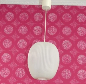 Lampe Kunststoff 60er 70er Erco 2101 Aloys Gangkofner Plisseelampe cocoon retro - Bild 1 von 9