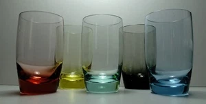 5 Moser Becher Gläser farbig 11,5 cm Culbuto Design Rudolf Eschler 30er - Bild 1 von 5