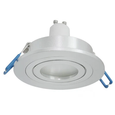 Faretto incasso cartongesso 8cm silver tondo lampada luce corridoio LED 8W GU10 - Immagine 1 di 4