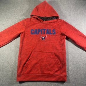 NHL Washington Capitals Fleece Hoodie Sweatshirt Unisex Kids Large Red Fleece - Picture 1 of 7