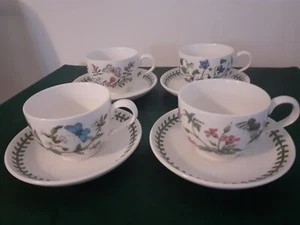 4 Sets Of Portmeirion Botanic Garden Cups & Saucers - Picture 1 of 14