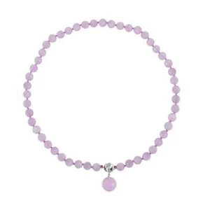 BEAUTIFUL!! Kunzite Beaded Necklace & Charm 18" Rhodium Plated Sterling 245.0ctw - Picture 1 of 5