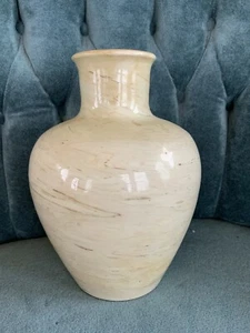 Vintage Flavia Montelupo ITALY Mid Century Modern Vase 8” Tall - Pottery Swirl - Picture 1 of 9