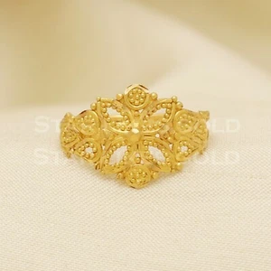 Gold Ring 18k Gold Ring for Women Wedding Jewelry Size 6.5 - Picture 1 of 6