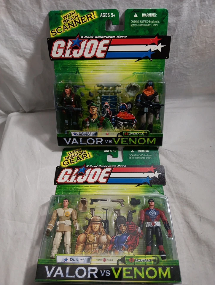 Lot Of 2 2004 GI Joe Valor vs Venom Figure 2 Pack Set Complete Factory Sealed. - Image 1 of 4