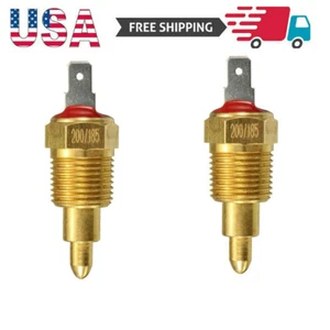 185 -200 Degree Electric Engine cooling Fan Thermostat Switch NPT 3/8" Inch 2PC# - Picture 1 of 8