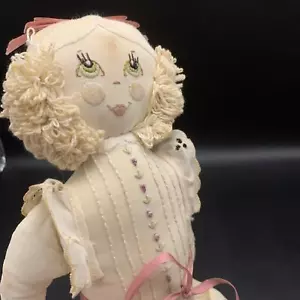 Vintage 1984 Sunset Stitchery #2854 ELIZABETH Rag Doll Candlewick Embroidery - Picture 1 of 15