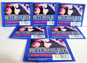 STAR WARS RETURN OF THE JEDI 1983 FACTORY SEALED ALBUM STICKER PACKS 5 STICKERS