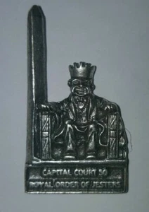 ROJ Capital Court 50 Pin Royal Order of Jestors Jestor on Court Bench Throne - Picture 1 of 2