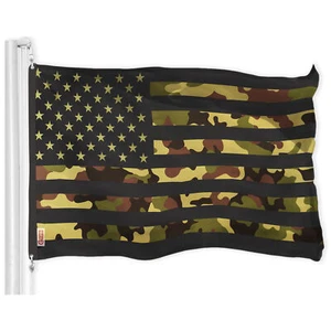 G128 American USA Camouflage Flag 3x5 Ft LiteWeave Pro Printed 300D Polyester - Picture 1 of 5