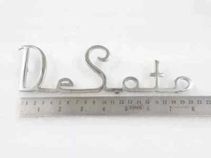 CHROME PLATED BADGE DECAL MONOGRAM EMBLEM FITS TO VINTAGE DESOTO |Fit For - Picture 1 of 8